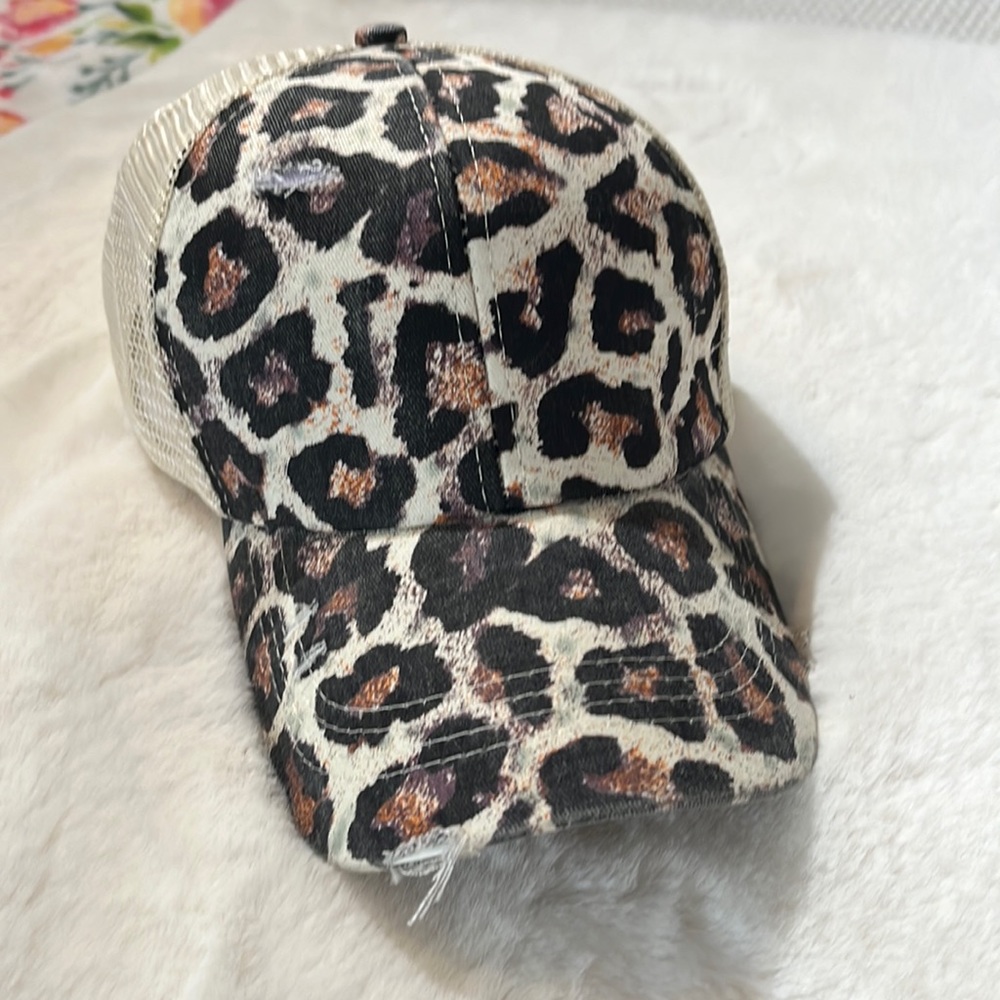 Leopard print ballcap!